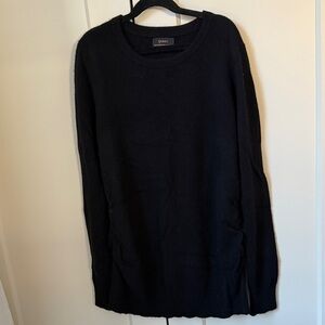 100% Mongolian Cashmere Quince Women's Black Crewneck Maternity Sweater